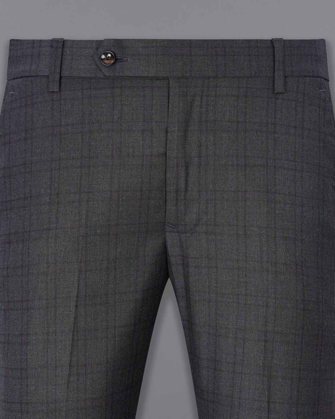 Men’s Premium Grey Check Double-Breasted Suit