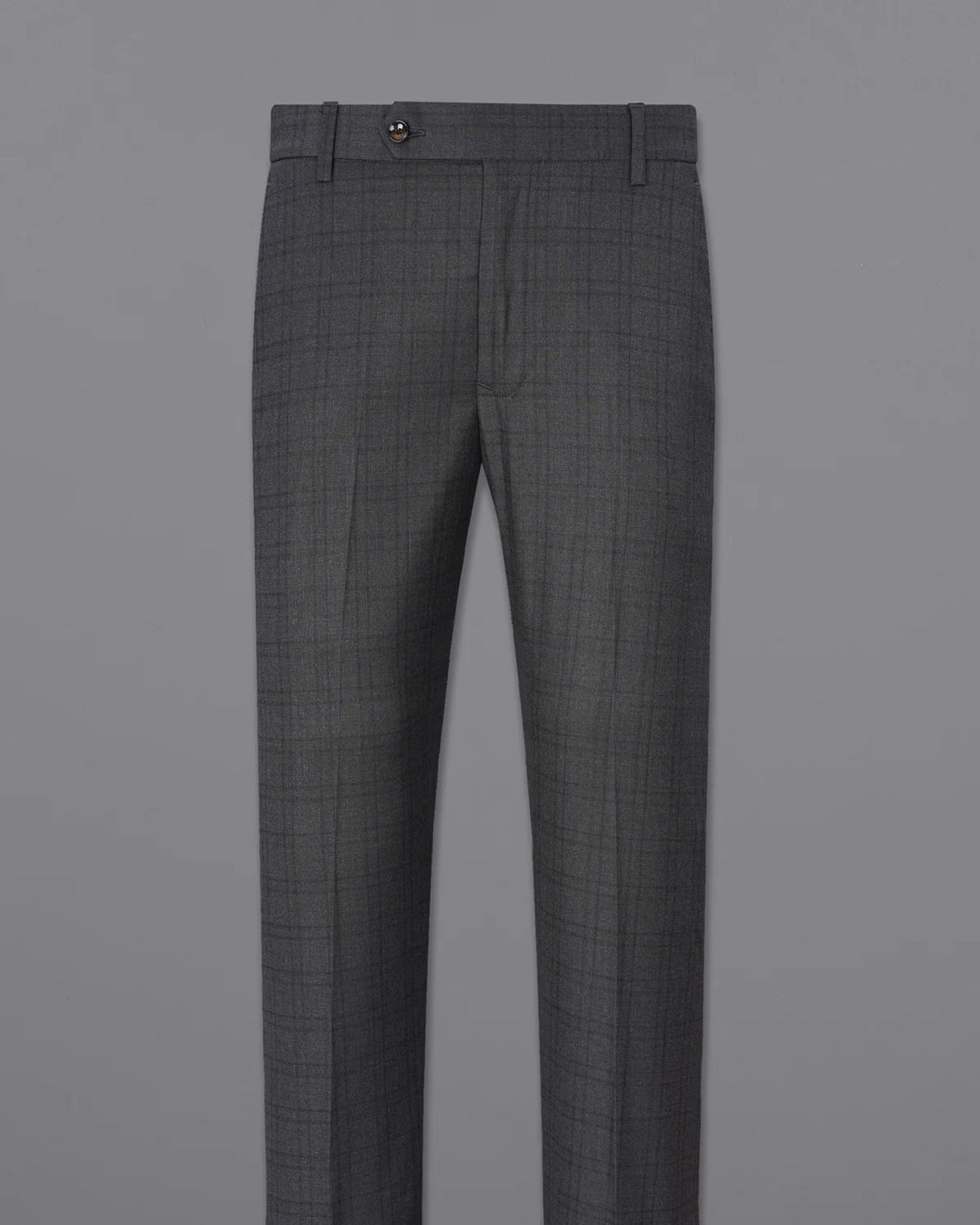 Men’s Premium Grey Check Double-Breasted Suit
