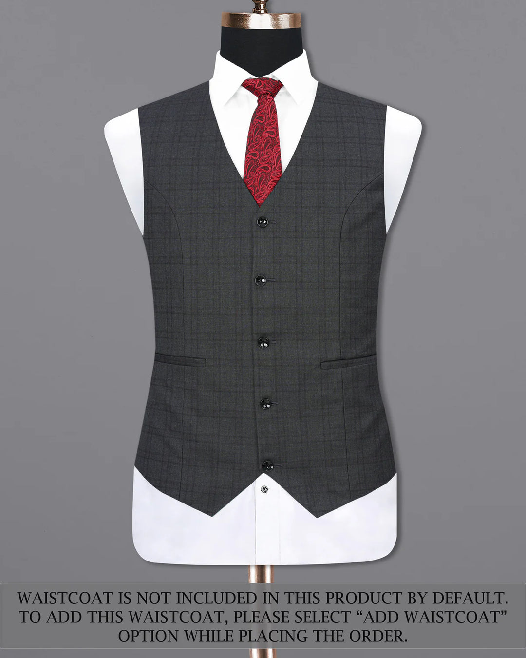 Men’s Premium Grey Check Double-Breasted Suit