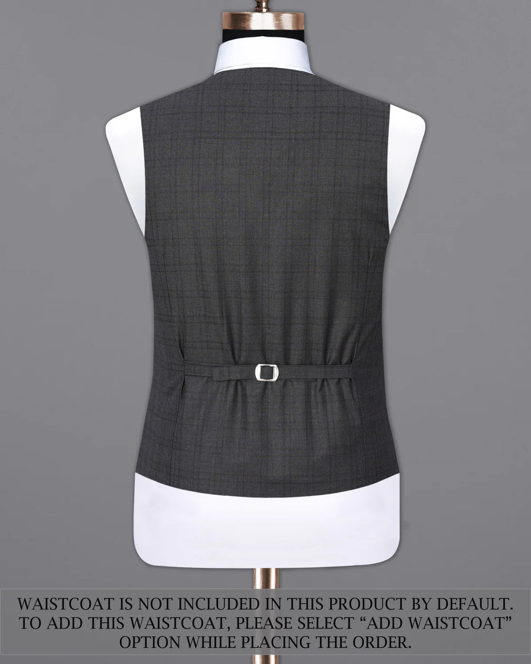 Men’s Premium Grey Check Double-Breasted Suit