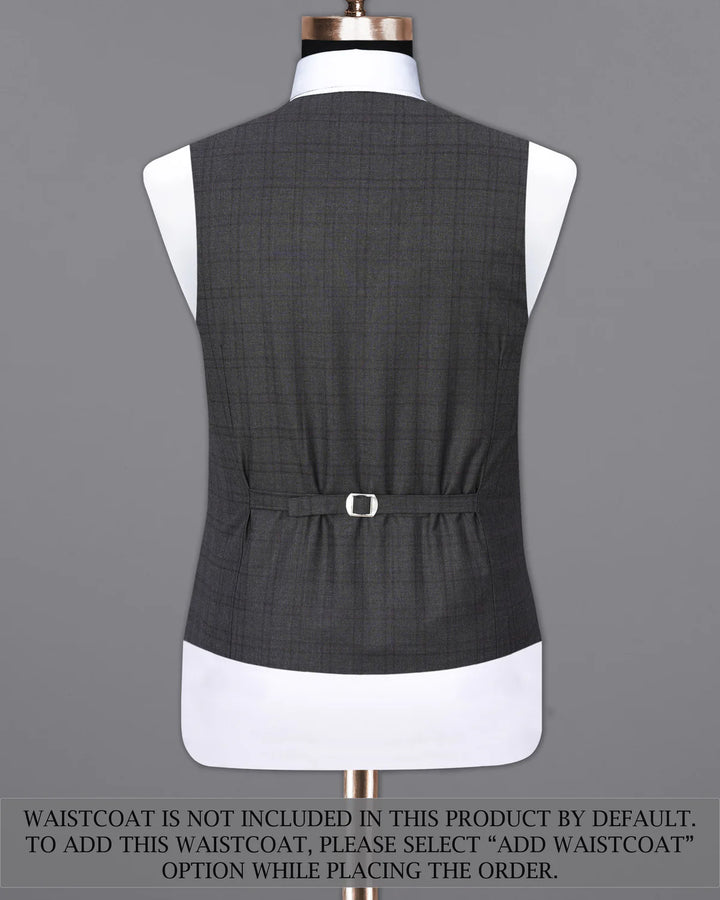 Men’s Premium Grey Check Double-Breasted Suit