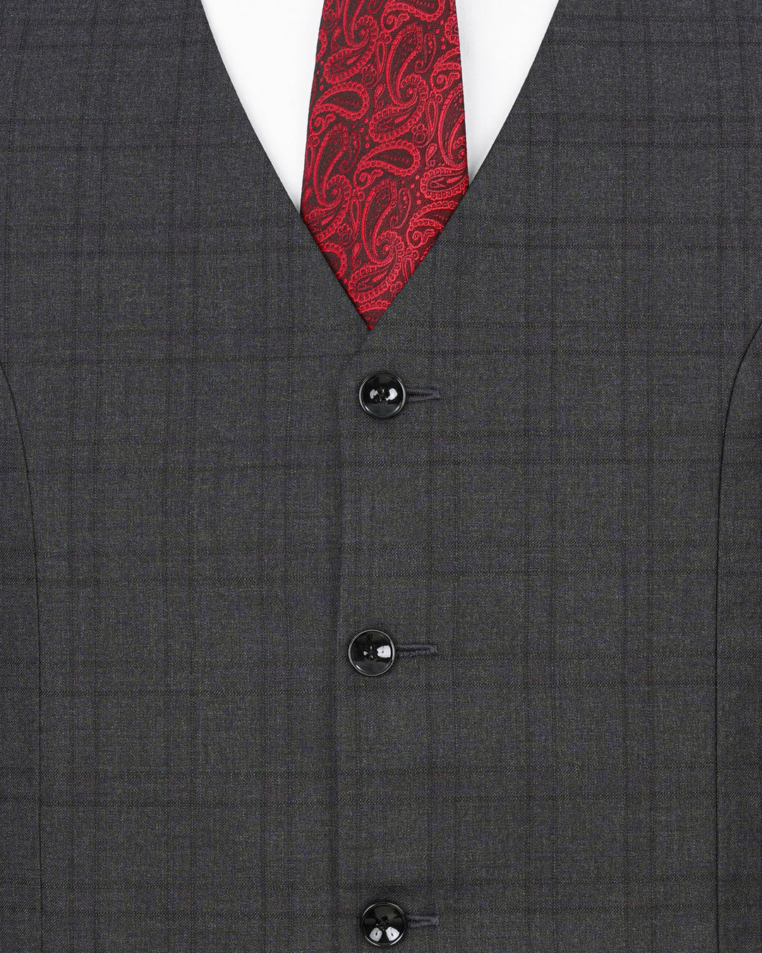 Men’s Premium Grey Check Double-Breasted Suit