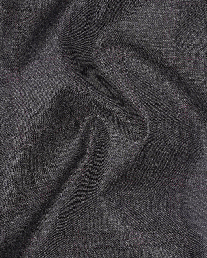 Men’s Premium Grey Check Double-Breasted Suit