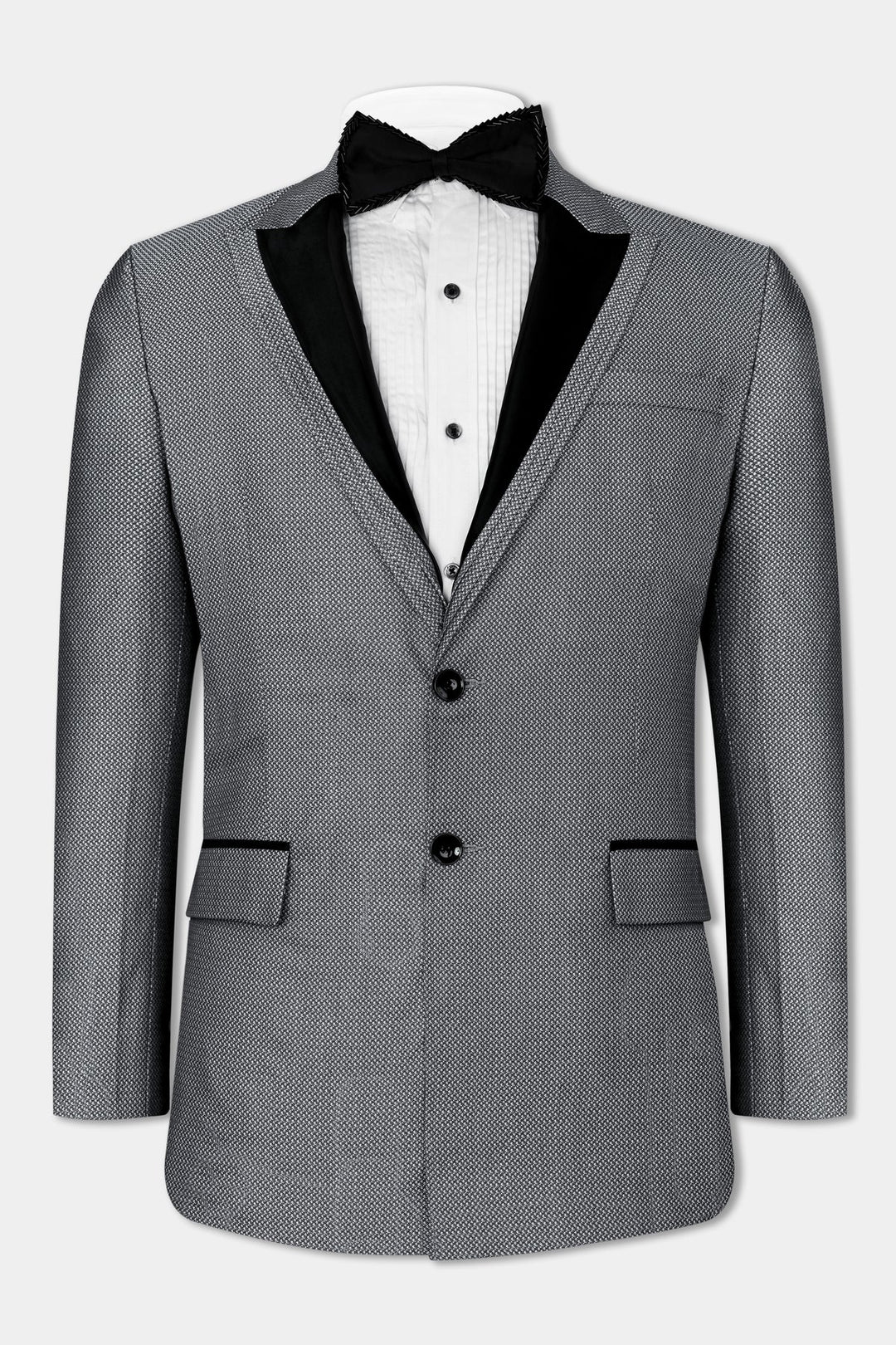 Men’s Premium Grey Textured Tuxedo Suit