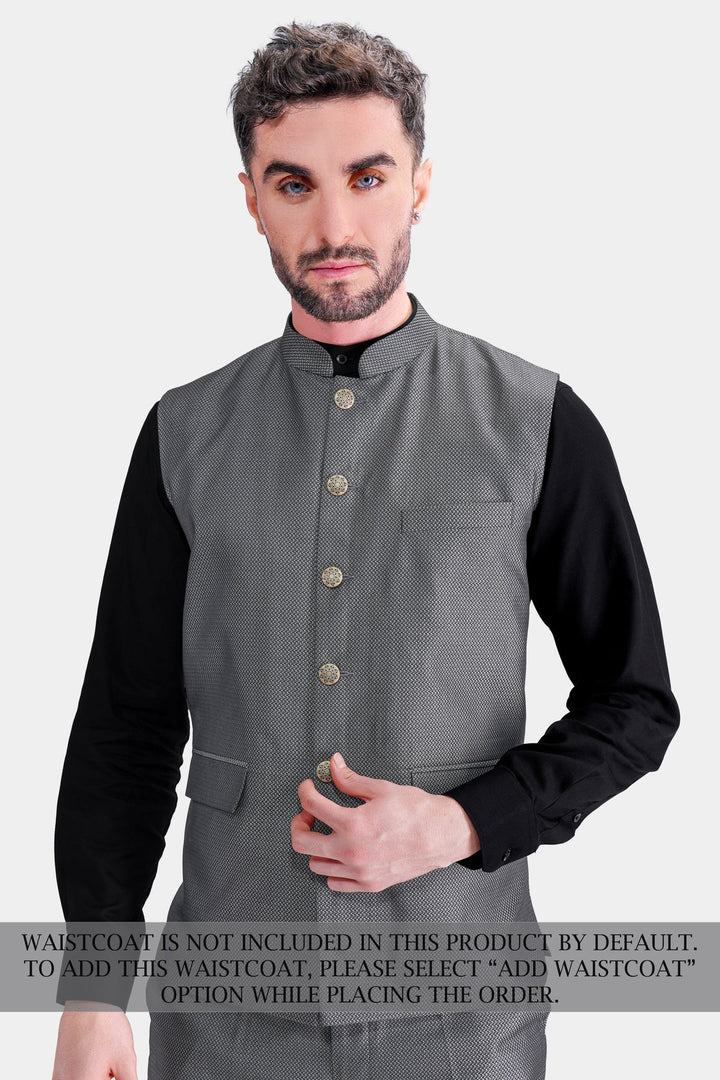 Men’s Premium Grey Textured Tuxedo Suit